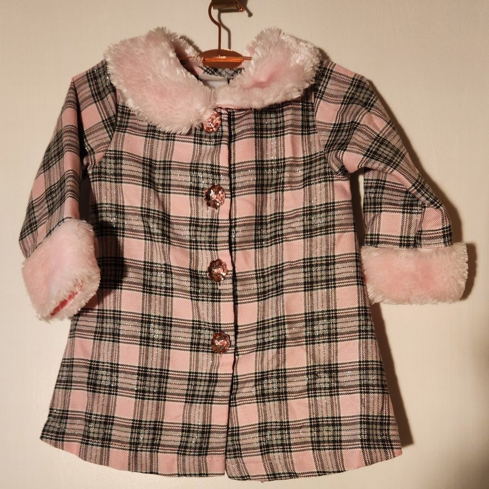 Excellent condition Pink and Gray Sparkle jacket.  Size 12 months
